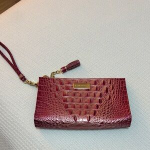 Brahmin pink color wristlet